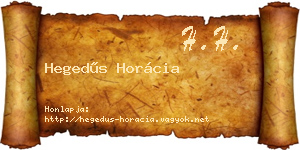 Hegedűs Horácia névjegykártya